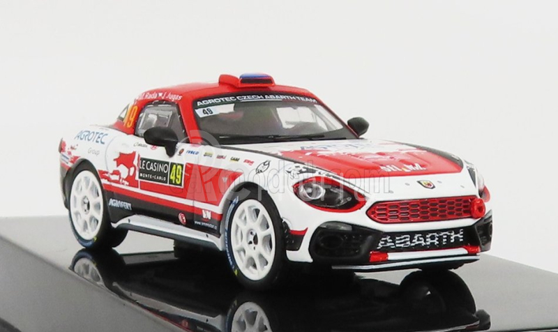 Ixo-models Fiat 124 Abarth Rgt N 49 Rally Montecarlo 2022 1:43, bíločervená