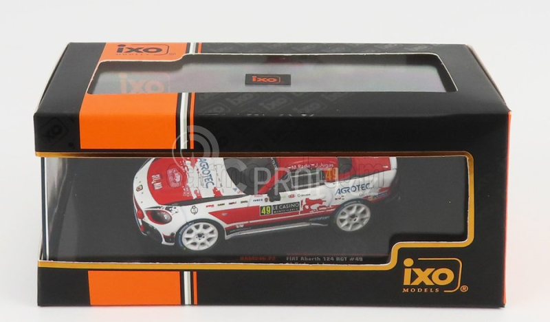 Ixo-models Fiat 124 Abarth Rgt N 49 Rally Montecarlo 2022 1:43, bíločervená
