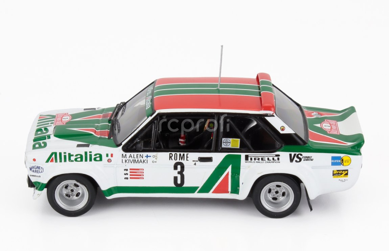 Ixo-models Fiat 131 Abarth Team Alitalia N 3 3rd Rally Montecarlo 1979 Markku Alen - Ikka Kivimaki 1:43 Bílá Zelená Červená