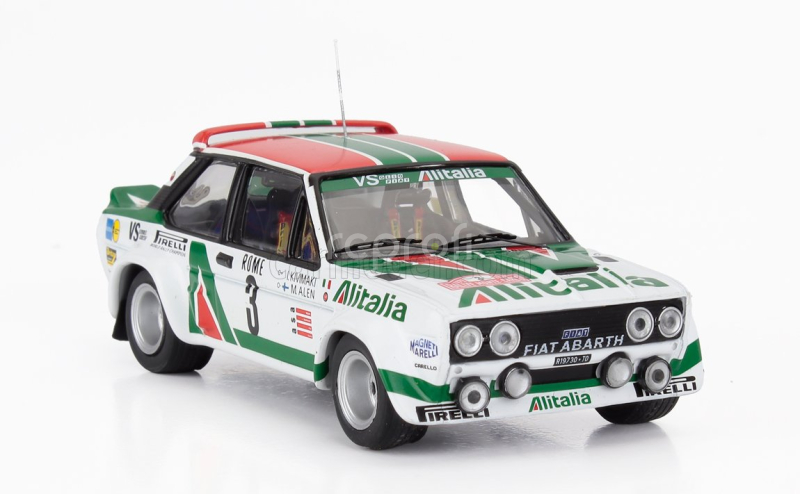 Ixo-models Fiat 131 Abarth Team Alitalia N 3 3rd Rally Montecarlo 1979 Markku Alen - Ikka Kivimaki 1:43 Bílá Zelená Červená