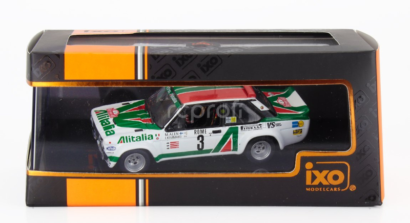 Ixo-models Fiat 131 Abarth Team Alitalia N 3 3rd Rally Montecarlo 1979 Markku Alen - Ikka Kivimaki 1:43 Bílá Zelená Červená