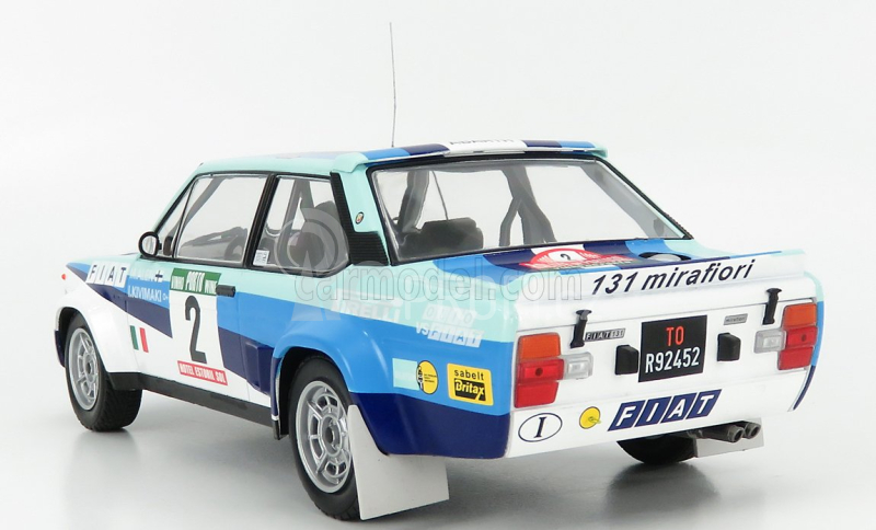 Ixo-models Fiat 131 Abarth Team Fiat Works (night Version) N 2 1:18, bílomodrá