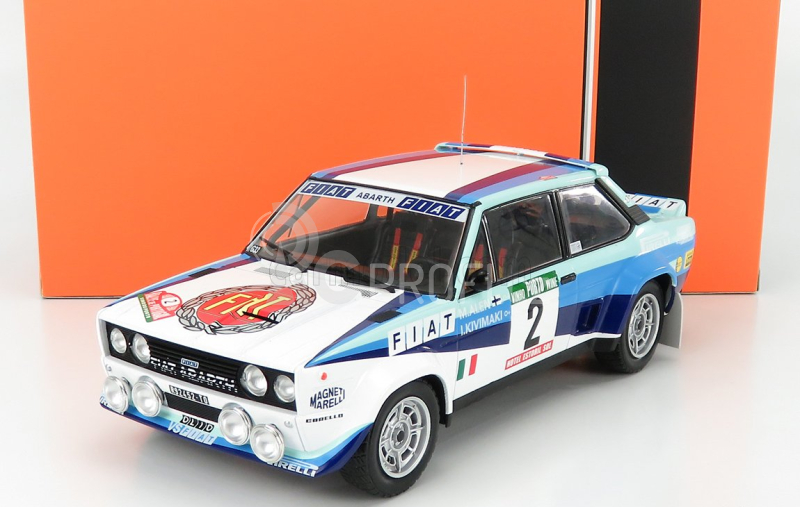 Ixo-models Fiat 131 Abarth Team Fiat Works (night Version) N 2 1:18, bílomodrá