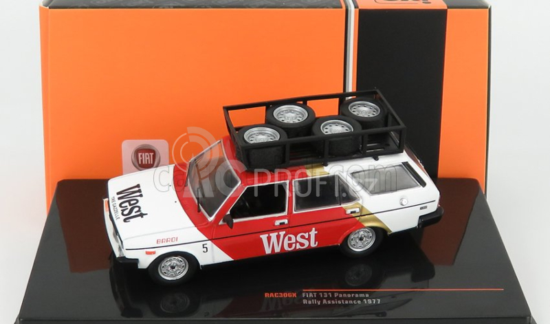 Ixo-models Fiat 131 Panorama Assistance Rally Team West 1979 1:43 Bílá Červená