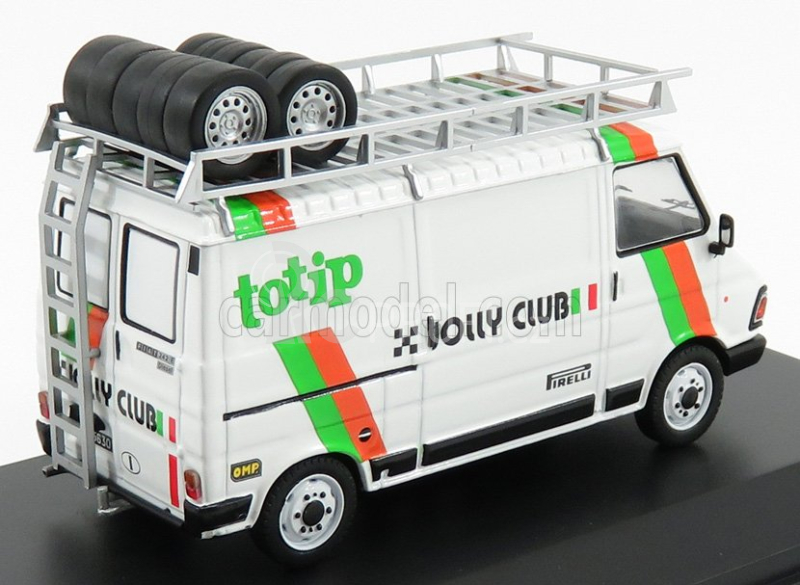 Ixo-models Fiat 242 Van Fiat Team Totip Jolly Club Assistance Rally 1985 - Lancia 037 1:43 Bílá Zelená Oranžová