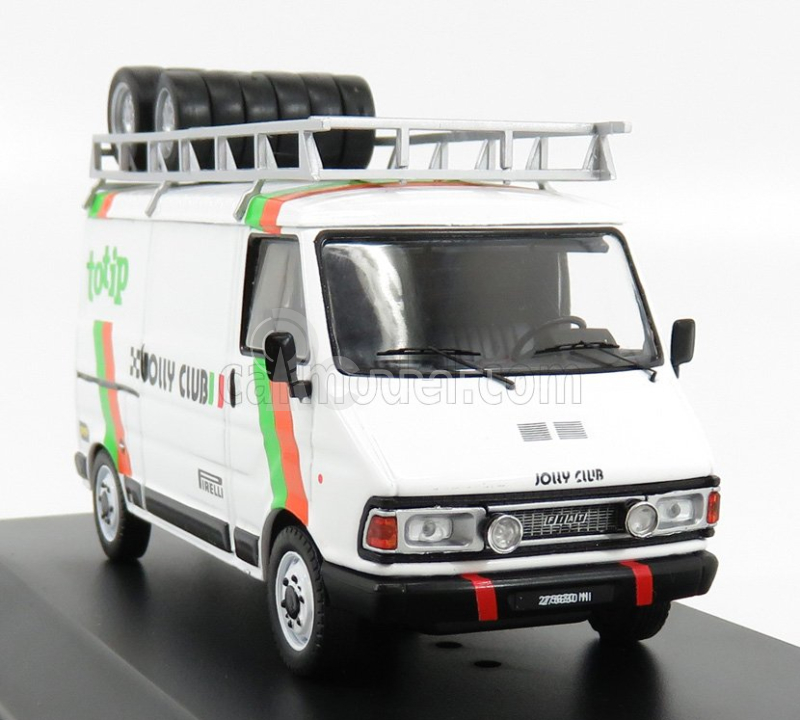 Ixo-models Fiat 242 Van Fiat Team Totip Jolly Club Assistance Rally 1985 - Lancia 037 1:43 Bílá Zelená Oranžová