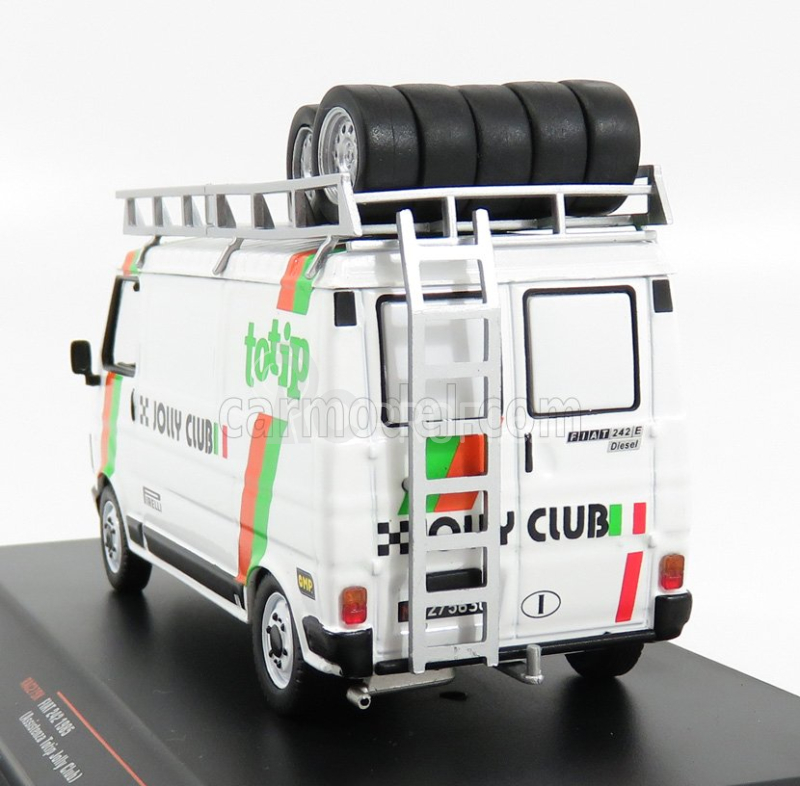 Ixo-models Fiat 242 Van Fiat Team Totip Jolly Club Assistance Rally 1985 - Lancia 037 1:43 Bílá Zelená Oranžová