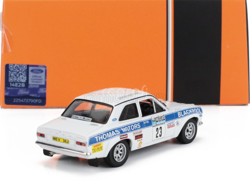 Ixo-models Ford england Escort Mki Rs 1600 (night Version) Team Thomas Motors N 23 8th Rac Rally 1974 Billy Coleman - Dan Sullivan 1:43 Bílá Modrá