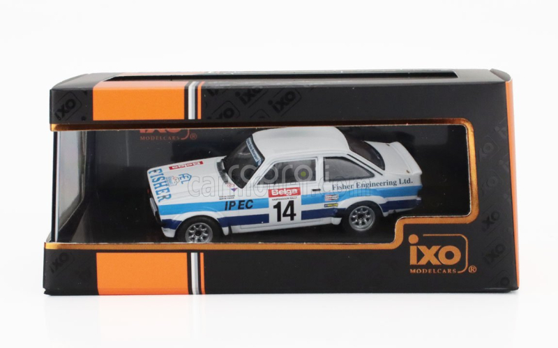 Ixo-models Ford england Escort Mkii Rs 1800 N 14 Rally Haspengouw 1981 Bertie Fisher - Austin Frazer 1:43 Bílá Modrá