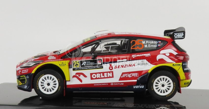 Ixo-models Ford england Fiesta R5 Mkii N 25 Rally Acropolis 2021 1:43, červená