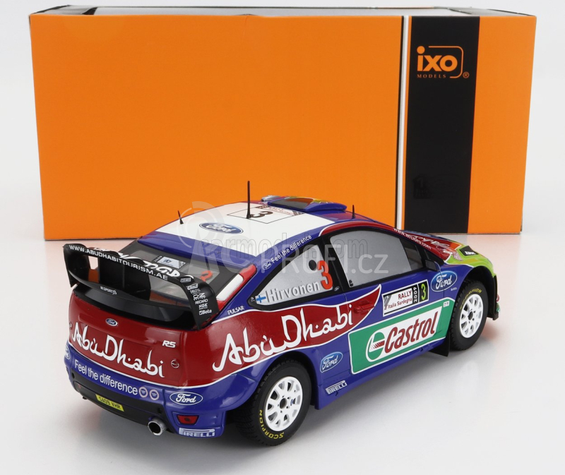 Ixo-models Ford england Focus Rs Wrc09 N 3 2nd Rally Sardinia Italy 2009 M.hirvonen - J.lehtinen 1:24 Modrá Červená Zelená