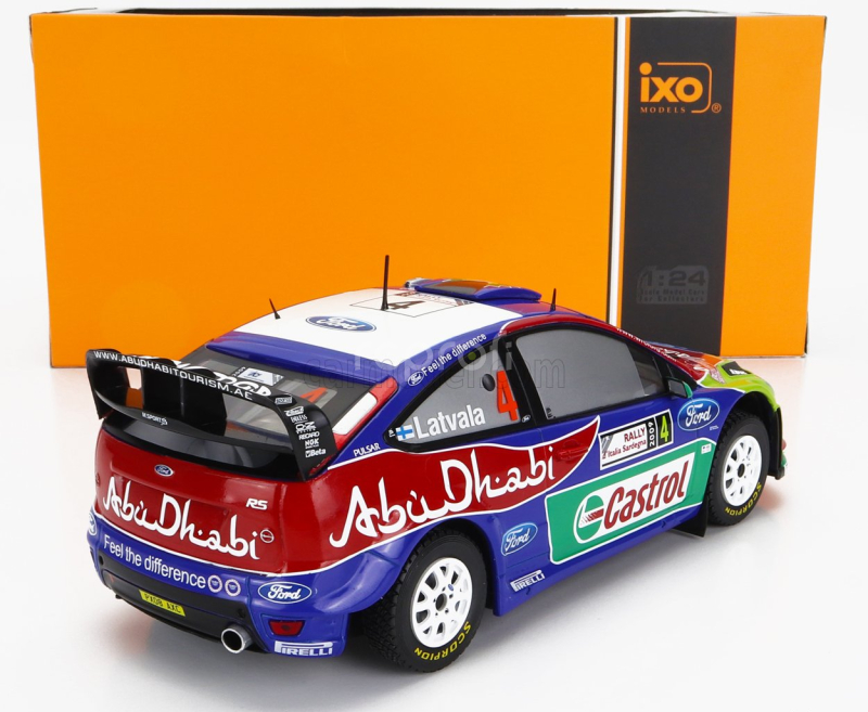 Ixo-models Ford england Focus Rs Wrc09 N 4 Winner Rally Sardinia Italy 2009 J.m.latvala - M.anttila 1:24 Modrá Červená Zelená
