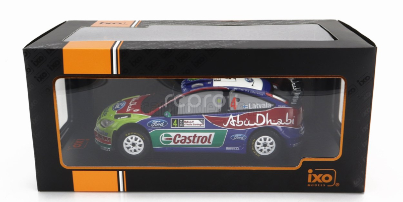 Ixo-models Ford england Focus Rs Wrc09 N 4 Winner Rally Sardinia Italy 2009 J.m.latvala - M.anttila 1:24 Modrá Červená Zelená