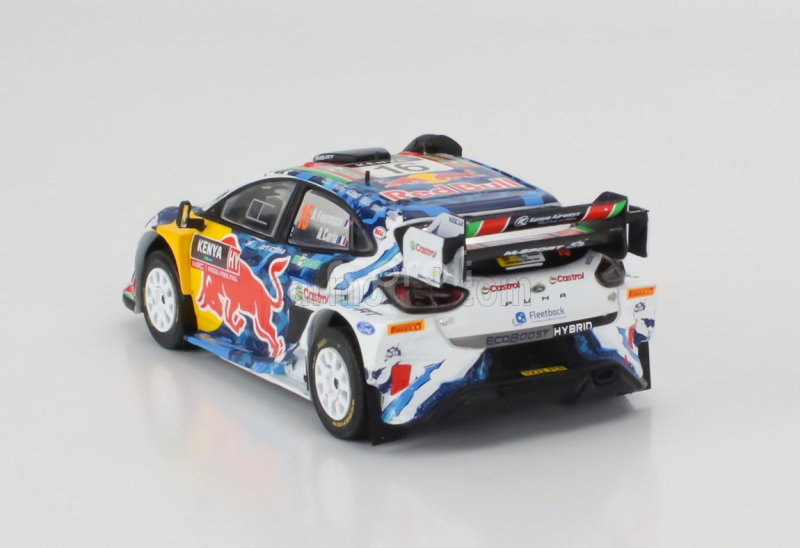 Ixo-models Ford england Puma Rally1 Red Bull Team Ford World Rally M-sport N 16 3rd Rally Safari Kenya 2024 Adrien Fourmaux - Alexandre Coria 1:43 Bílá Modrá Červená