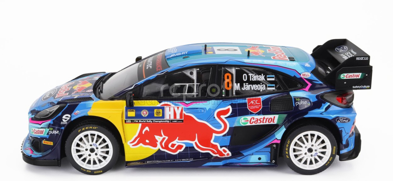 Ixo-models Ford england Puma Rally1 Team Red Bull Ford World Rally M-sport N 8 3rd Rally Central European 2023 Ott Tanak - Martin Jarveoja 1:18 Modrá Žlutá Červená