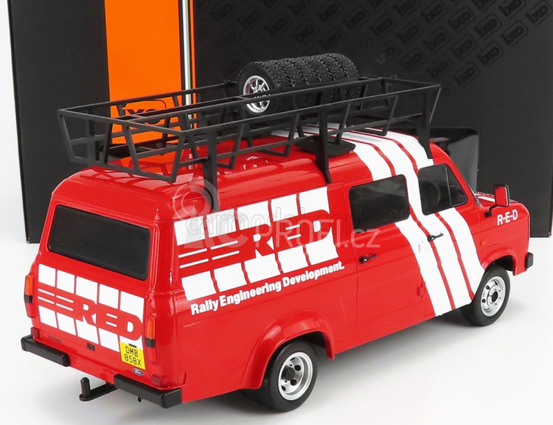 Ixo-models Ford england Transit Mkii Rally Engineering Development 1985 1:18, červená
