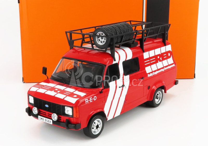 Ixo-models Ford england Transit Mkii Rally Engineering Development 1985 1:18, červená