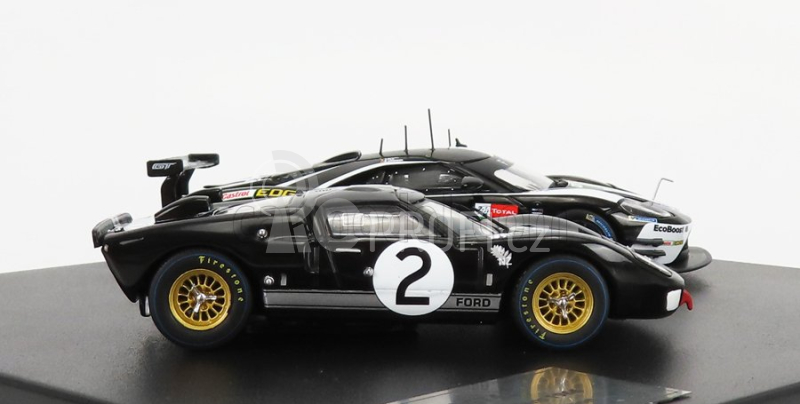 Ixo-models Ford usa Set 2x Gt Ford Ecoboost 3.5l Turbo V6 + Gt40 Mkii 7.0l V8 1:43, černá