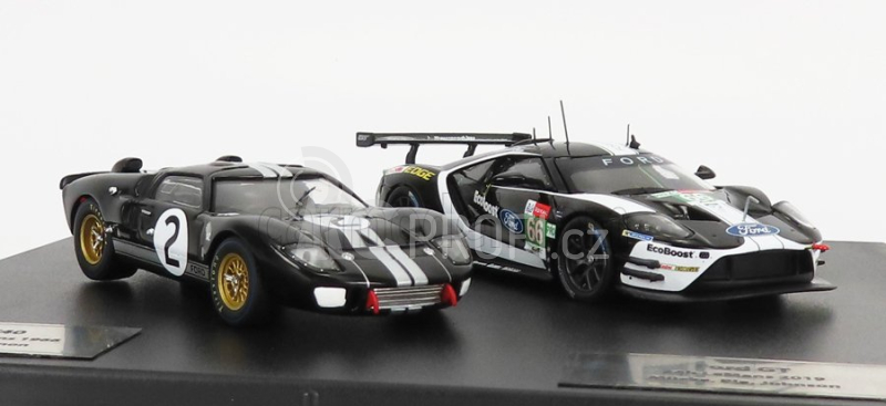 Ixo-models Ford usa Set 2x Gt Ford Ecoboost 3.5l Turbo V6 + Gt40 Mkii 7.0l V8 1:43, černá