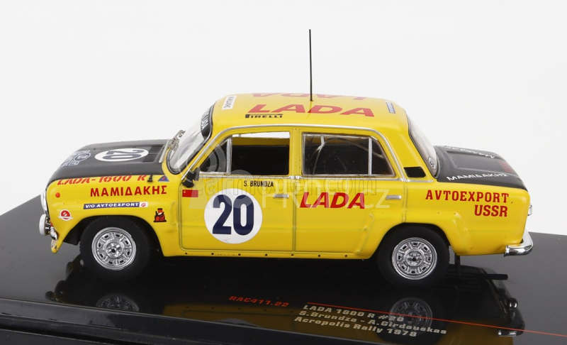Ixo-models Lada fiat 1600r N 20 Ally Acropolis 1978 1:43, žlutá