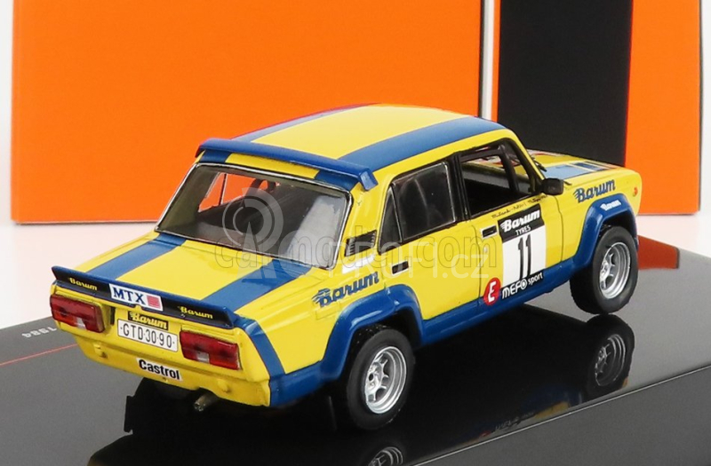 Ixo-models Lada fiat 2105 Vfts N 11 2nd Rally Valasska Zima 1984 M.lank - T.milo 1:43 Žlutá Modrá