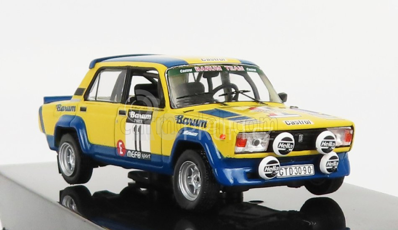 Ixo-models Lada fiat 2105 Vfts N 11 2nd Rally Valasska Zima 1984 M.lank - T.milo 1:43 Žlutá Modrá