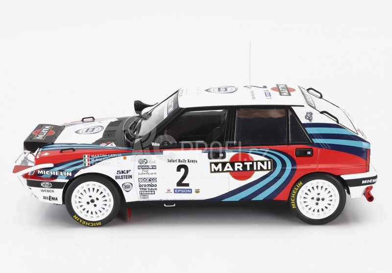 Ixo-models Lancia Delta Integrale 16v Martini (night Version) N 2 Rally Safari 1990 Miki Biasion - Tiziano Siviero 1:18 Bílá Modrá Červená
