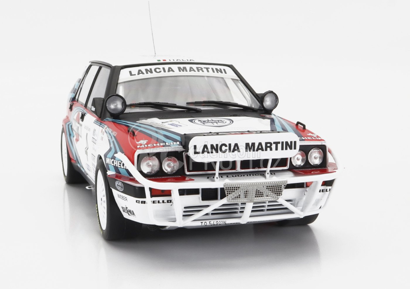Ixo-models Lancia Delta Integrale 16v Martini (night Version) N 4 Rally Safari 1990 Alessandro Fiorio - Luigi Pirollo 1:18 Bílá Modrá Červená