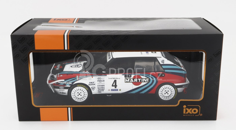 Ixo-models Lancia Delta Integrale 16v Martini (night Version) N 4 Rally Safari 1990 Alessandro Fiorio - Luigi Pirollo 1:18 Bílá Modrá Červená