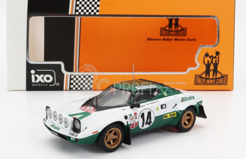 Ixo-models Lancia Stratos Hf N 14 Winner Rally Montecarlo 1975 1:43, bílá