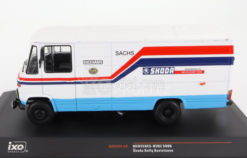 Ixo-models Mercedes benz 508d Van Skoda Rally Assistance 1984 1:43 Bílá Světle Modrá