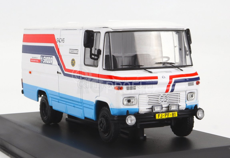 Ixo-models Mercedes benz 508d Van Skoda Rally Assistance 1984 1:43 Bílá Světle Modrá