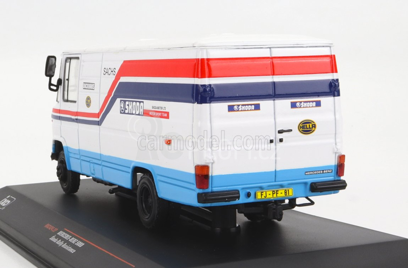 Ixo-models Mercedes benz 508d Van Skoda Rally Assistance 1984 1:43 Bílá Světle Modrá