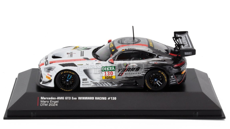 Ixo-models Mercedes benz Amg Gt3 Evo 6.2l V8 Team Winward N 130 Dtm Season 2024 Maro Engel 1:43 Bílá Šedá