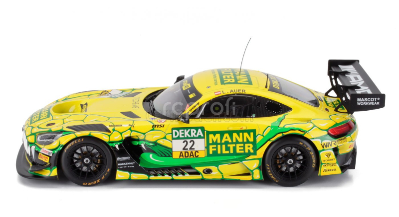 Ixo-models Mercedes benz Amg Gt3 Evo Team Winward N 22 Dtm Season 2024 Lucas Auer 1:18 Žlutá Zelená