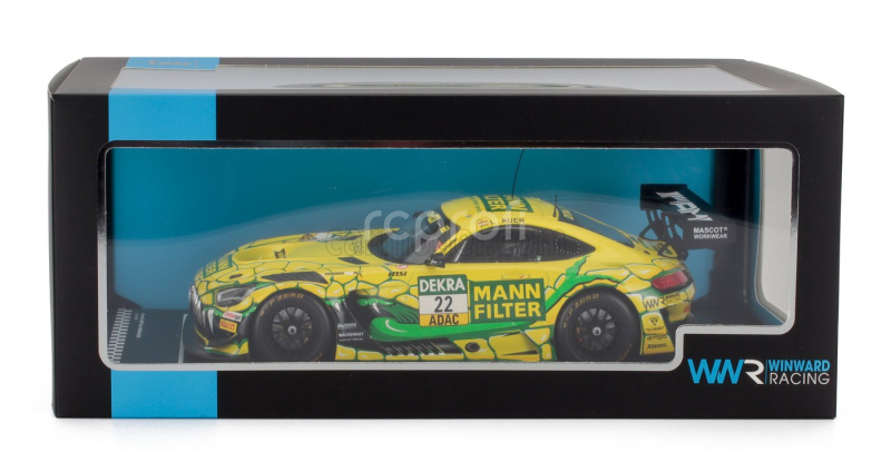Ixo-models Mercedes benz Amg Gt3 Evo Team Winward N 22 Dtm Season 2024 Lucas Auer 1:18 Žlutá Zelená