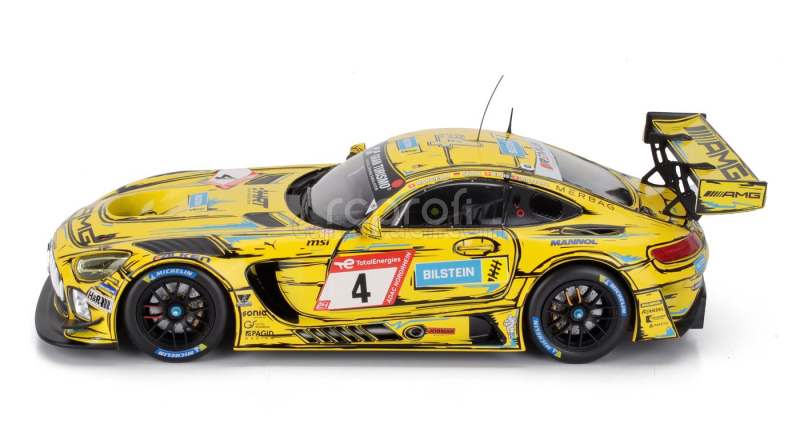 Ixo-models Mercedes benz Gt3 Amg Evo Team Bilstein By Hrt N 4 3rd 24h Nurburgring 2023 Raffaele Marciello - Philip Ellis - Luca Stolz - Edoardo Mortara 1:18 Žlutá