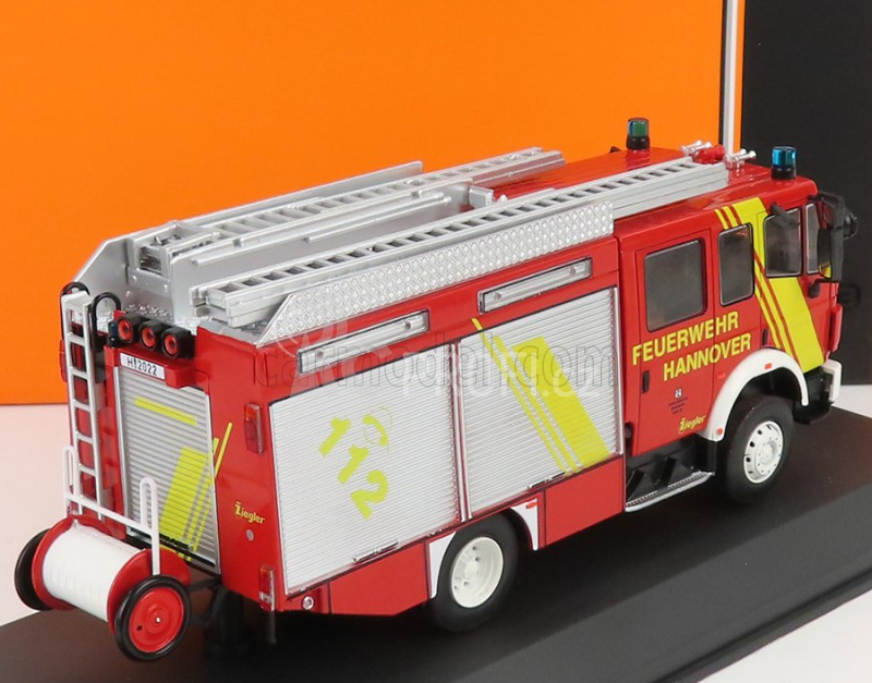 Ixo-models Mercedes benz Lf16/12 Hasičský vůz Hannover 1995 1:43, červená