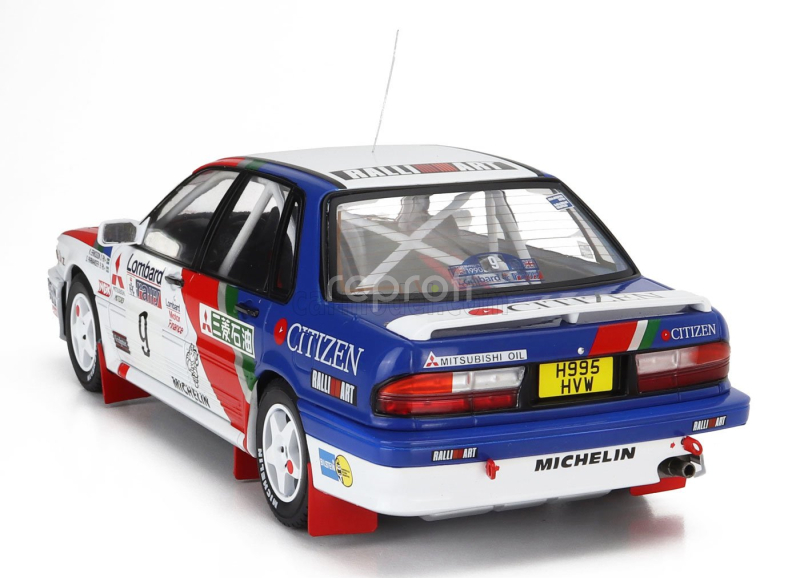 Ixo-models Mitsubishi Galant Vr-4 Team Mitsubishi Ralliart Europe N 9 2nd Rac Rally 1990 Kenneth Eriksson - Staffan Parmander 1:18 Bílá Modrá Červená
