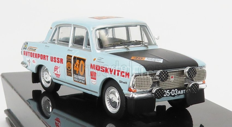 Ixo-models Moskvitch 412 N 40 Rally London - Mexico 1970 1:43, světle modrá
