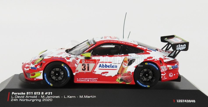 Ixo-models Porsche 911 991-2 Gt3 R Team Frikadelli Racing N 31 1:43, červenobílá