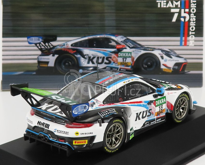 Ixo-models Porsche 911 991-2 Gt3 R Team Kues 75 Bernhard N 18 1:43, bíločerná