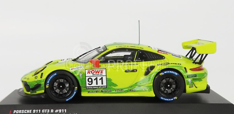 Ixo-models Porsche 911 991-2 Gt3 R Team Manthey Racing N 911 1:43, žlutozelená