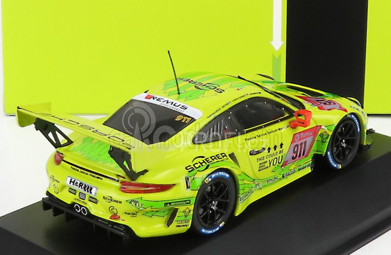 Ixo-models Porsche 911 991-2 Gt3 R Team Manthey Racing N 911 1:43, žlutá