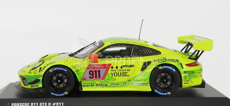 Ixo-models Porsche 911 991-2 Gt3 R Team Manthey Racing N 911 1:43, žlutá