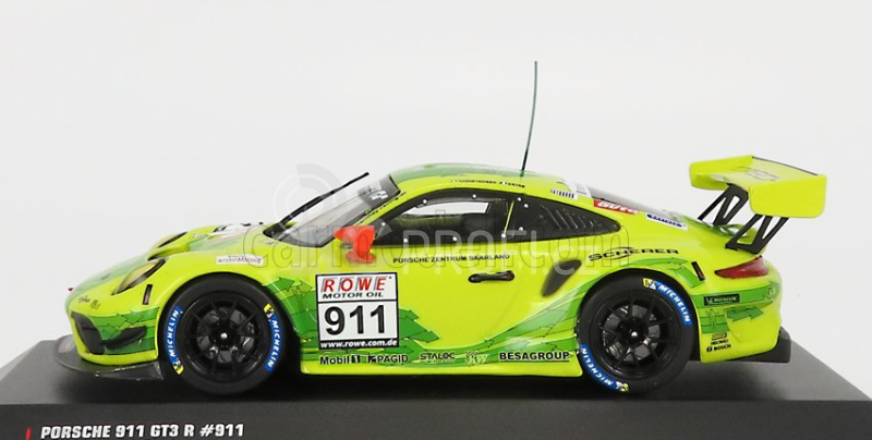 Ixo-models Porsche 911 991-2 Gt3 R Team Manthey Racing N 912 1:43, žlutozelená