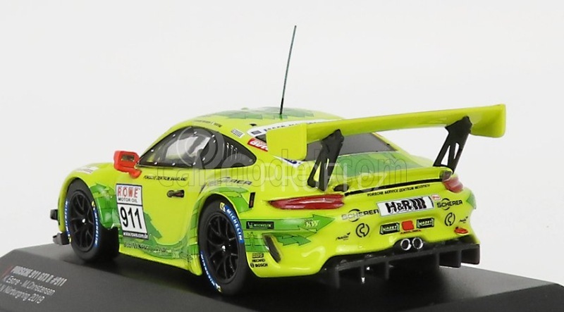 Ixo-models Porsche 911 991-2 Gt3 R Team Manthey Racing N 912 1:43, žlutozelená