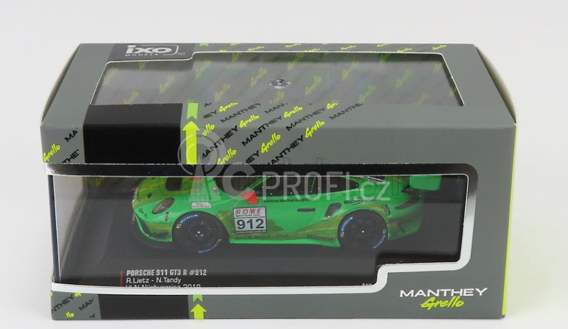 Ixo-models Porsche 911 991-2 Gt3 R Team Manthey Racing N 912 1:43, zelená