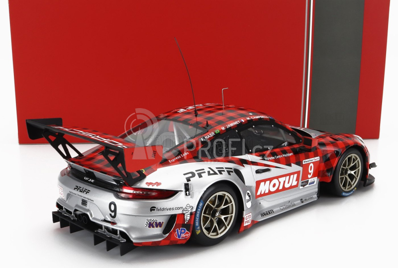 Ixo-models Porsche 911 991-2 Gt3 R Team Pfaff Motorsport N 9 1:18, červená