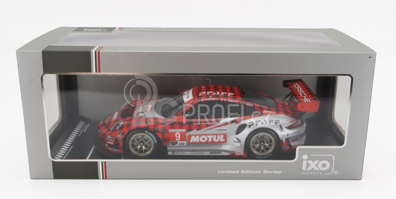 Ixo-models Porsche 911 991-2 Gt3 R Team Pfaff Motorsport N 9 1:18, červená